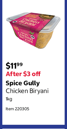 Spice Gully Chicken Biryani 1kg Item 220305