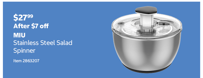 MIU Stainless Steel Salad Spinner
