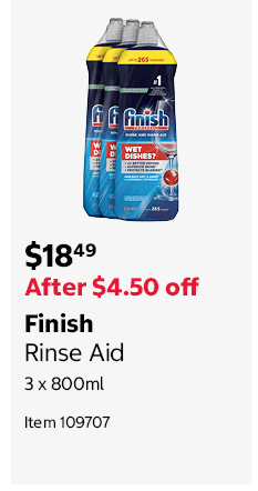 Finish Rinse Aid 3 x 800ml