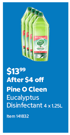 Pine O Cleen Eucalyptus Disinfectant 4 x 1.25L