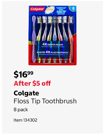 Colgate Floss Tip Toothbrush 8 pack