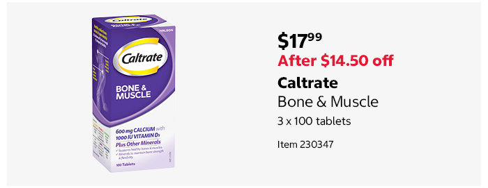 Caltrate Bone & Muscle 3 x 100 tablets