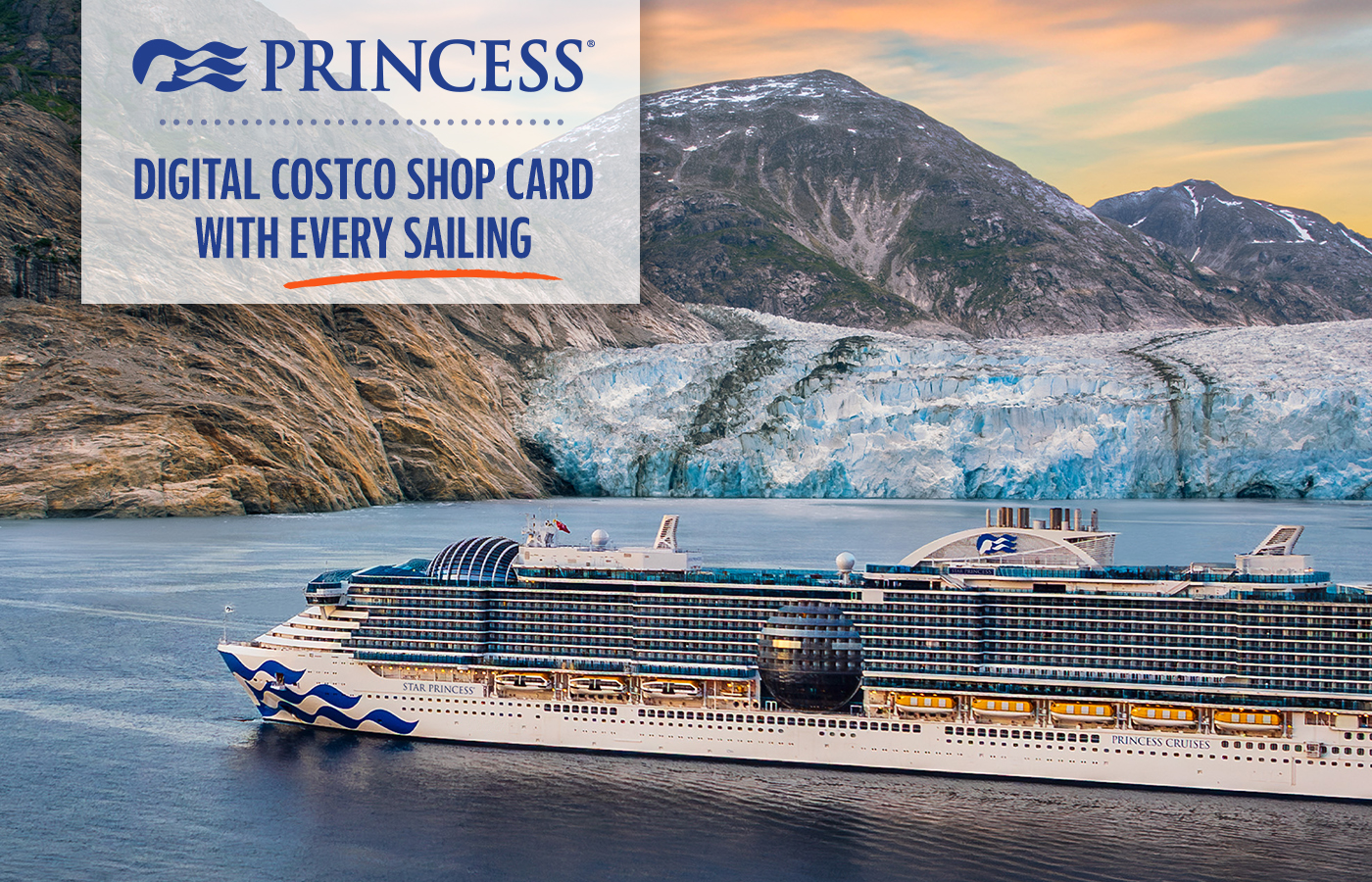 Princess Cruise Line digital Costco Shop Card with every sailing