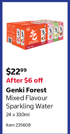 Genki Forest Mixed Flavour Sparkling Water 24 x 330ml