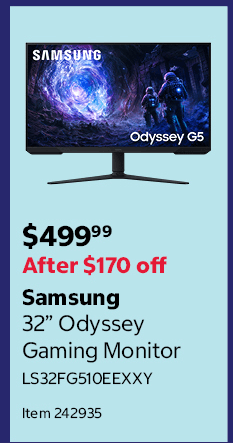 Samsung 32” Odyssey Gaming Monitor LS32FG510EEXXY