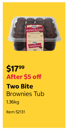 Two Bite Brownies Tub 1.36kg