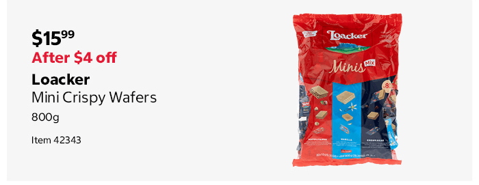Loacker Mini Crispy Wafers 800g