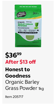 Honest to Goodness Organic Barley Grass Powder 1kg