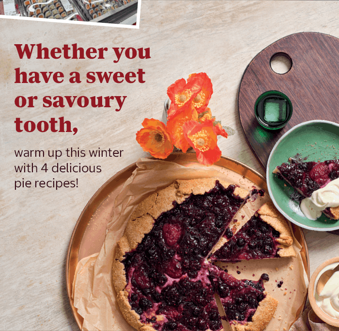 Whether you have a sweet or savoury tooth, warm up this winter with 4 delicious pie recipes!