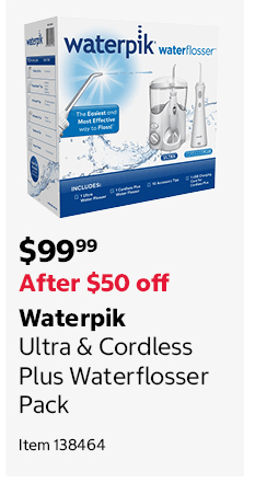 Waterpik Ultra & Cordless Plus Waterflosser Pack Item 138464