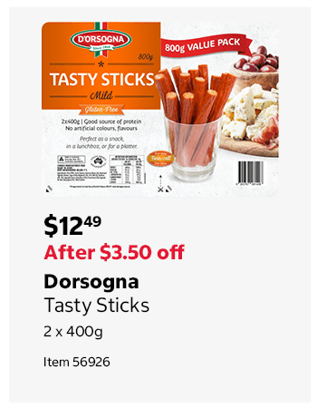 Dorsogna Tasty Sticks 2 x 400g Item 56926