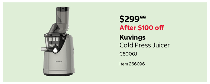 Kuvings Cold Press Juicer C8000J Item 266096