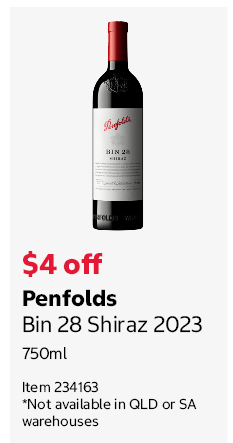Penfolds Bin 28 Shiraz 2023 750ml Item 234163