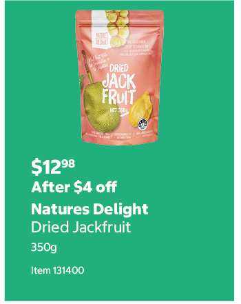 Natures Delight Dried Jackfruit 350g Item 131400