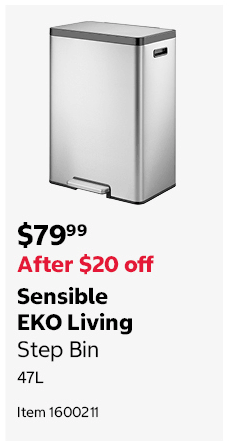 Sensible EKO Living Step Bin 47L Item 1600211