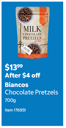 Biancos Chocolate Pretzels 700g