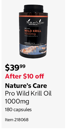 Nature’s Care Pro Wild Krill Oil 1000mg 180 capsules Item 218068