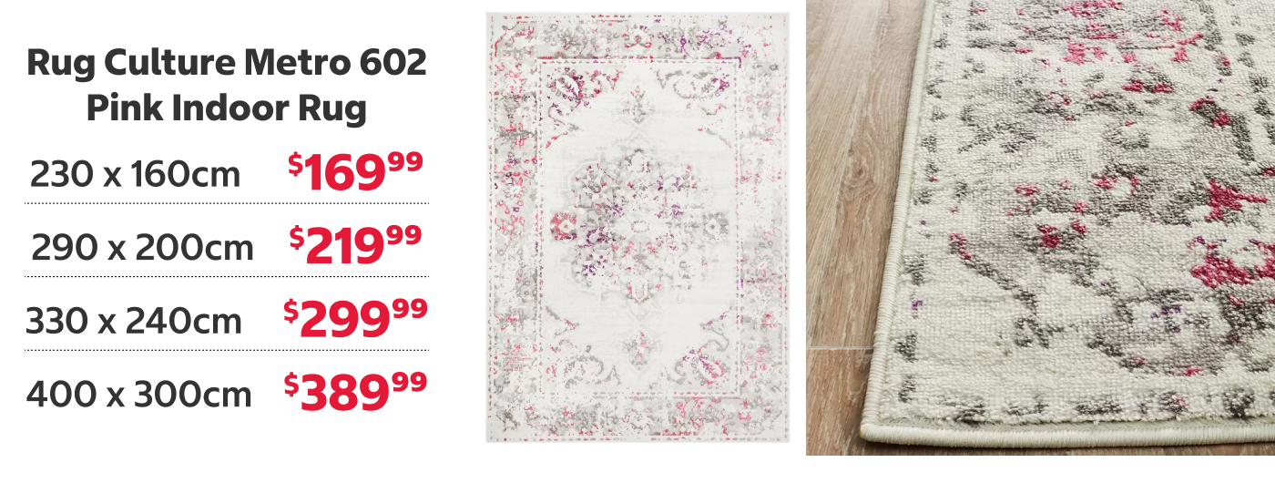 Rug Culture Metro 602 Pink Indoor Rug
