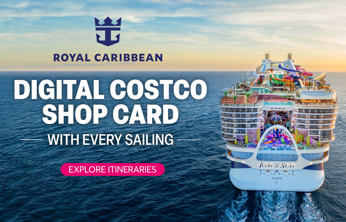 Royal Caribbean Digital Costco Shop Card with every sailing