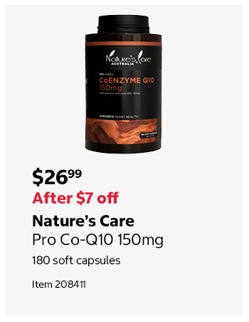 Nature’s Care Pro Co-Q10 150mg 180 soft capsules Item 208411