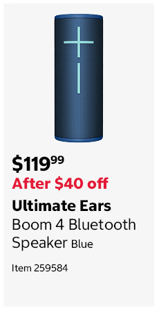 Ultimate Ears Boom 4 Bluetooth Speaker Blue Item 259584