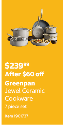Greenpan Jewel Ceramic Cookware 7 piece set Item 1901737
