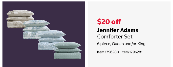 Jennifer Adams Comforter Set 6 piece, Queen and/or King Item 1796280 | Item 1796281