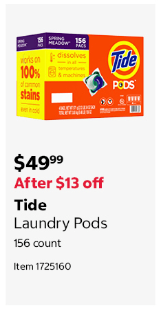 Tide Laundry Pods 156 count Item 1725160
