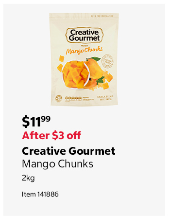 Creative Gourmet Mango Chunks 2kg Item 141886