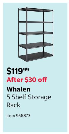Whalen 5 Shelf Storage Rack Item 956873