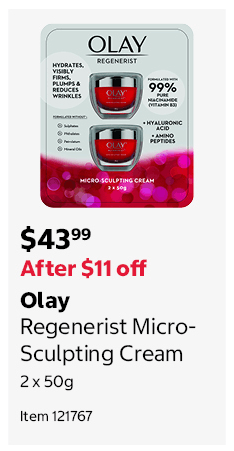 Olay Regenerist Micro-Sculpting Cream 2 x 50g Item 121767