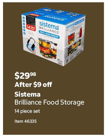 Sistema Brilliance Food Storage 14 piece set Item 46335