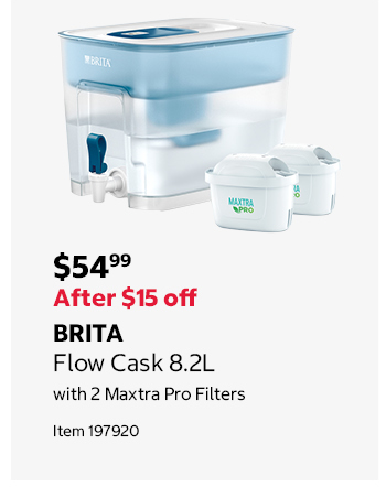 BRITA Flow Cask 8.2L with 2 Maxtra Pro Filters Item 197920