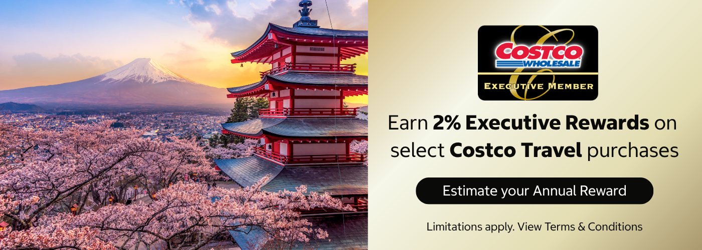 Earn 2% Executive Rewards on Costco Travel