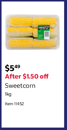 Sweetcorn 1kg Item 11452
