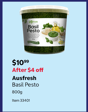 Ausfresh Basil Pesto 800g Item 33401
