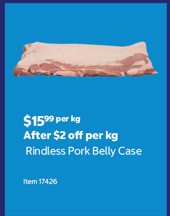  Rindless Pork Belly Case Item 17426