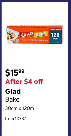 Glad Bake 30cm x 120m Item 10737