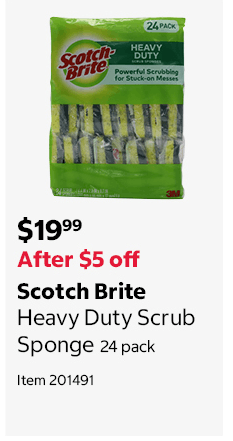 Scotch Brite Heavy Duty Scrub Sponge 24 pack Item 201491