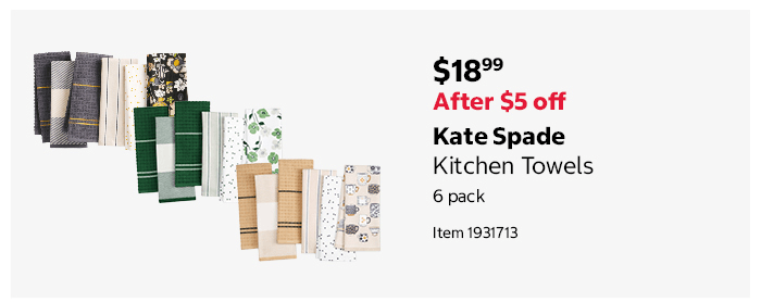 Kate Spade Kitchen Towels 6 pack Item 1931713