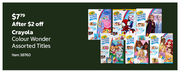 Crayola Colour Wonder Assorted Titles Item 38760