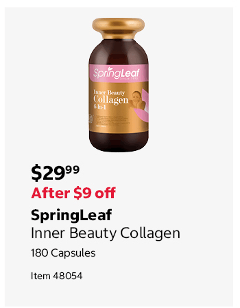 SpringLeaf Inner Beauty Collagen 180 Capsules Item 48054
