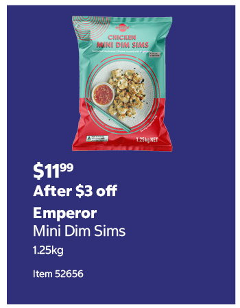 Emperor Mini Dim Sims 1.25kg Item 52656