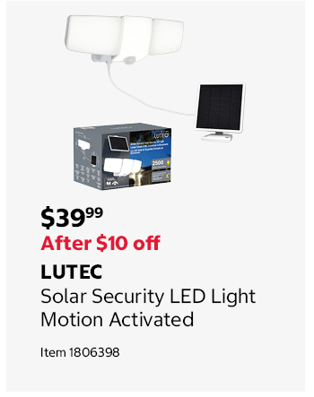 LUTEC Solar Security LED Light Motion Activated Item 1806398