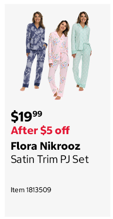 Flora Nikrooz Satin Trim PJ Set Item 1813509