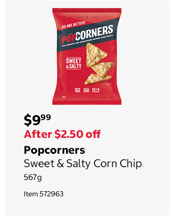 Popcorners Sweet & Salty Corn Chip 567g Item 572963