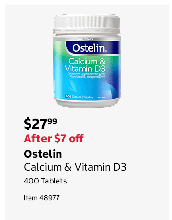 Ostelin Calcium & Vitamin D3 400 Tablets Item 48977