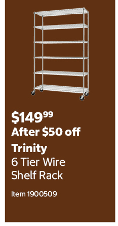 Trinity 6 Tier Wire Shelf Rack Item 1900509
