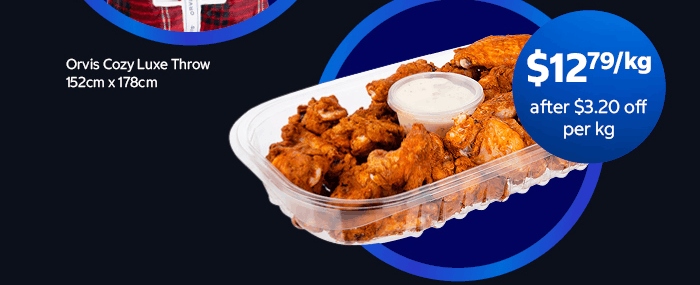 Kirkland Signature Buffalo Chicken Wings With Cheese Dip 1.6kg