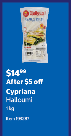 Cypriana Halloumi 1kg Item 193287